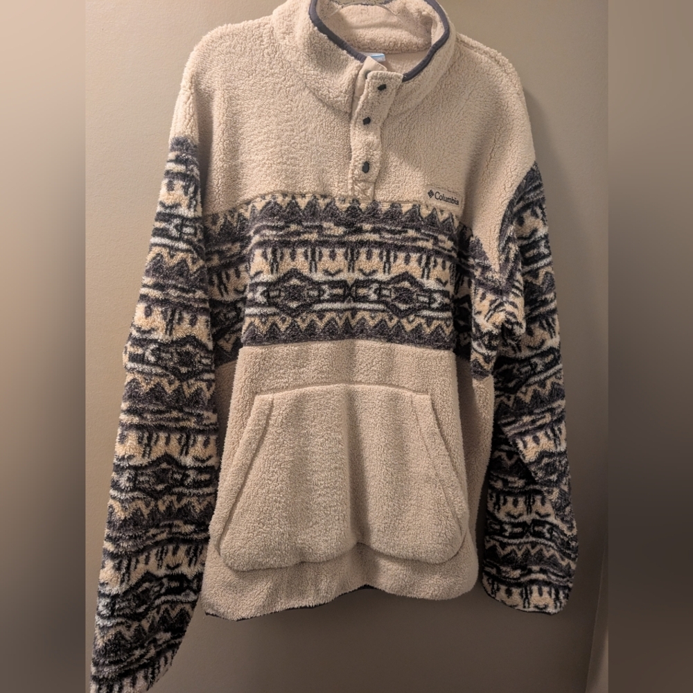 2X/Men Columbia 1/4 Snap Fleece Neutral Palette